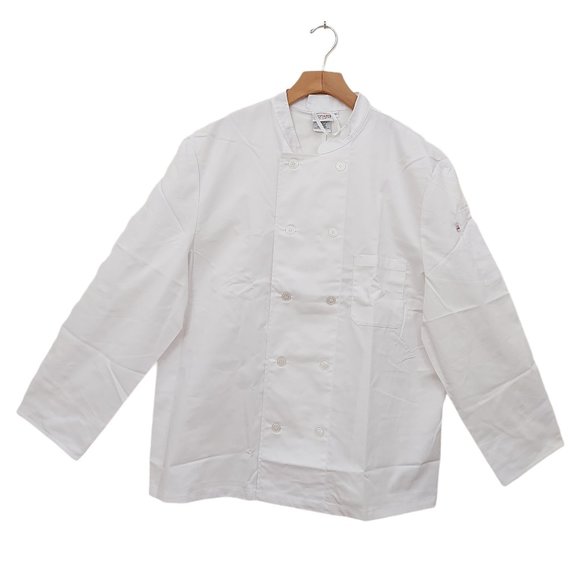 Bragard Chef Coat Jacket Men's 1X White Button Up Double Breasted Long Sleeve - Picture 2 of 13